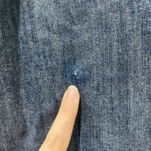 I AM GIA Drew Pants Denim Jeans Straight Leg Size Small Cut Out Waist - Picture 11 of 13